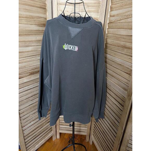 aerie Tops - Aerie Wicked Gray Big Chill Sweatshirt Womens  L Universal Studio Glinda Elphaba
